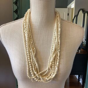 Multi-Strand Faux Pearl Necklace